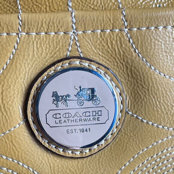 Coach 1941 Alex Gold Patent Leather Tote, Style 14265 - Gold - Preowned - Picture 6 of 16